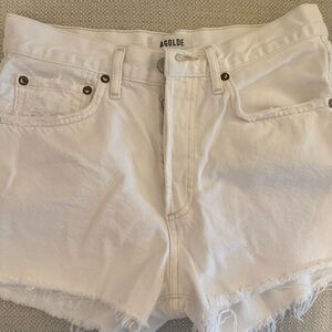 Agolde Parker Vintage cut off shorts. Size 25. White